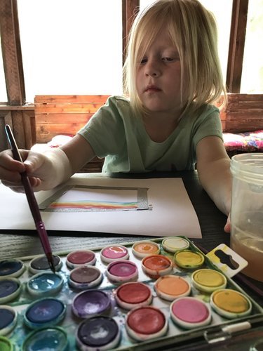 watercolors for kids - little sparklette painting