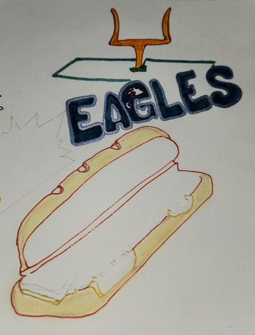 super bowl art project step 1