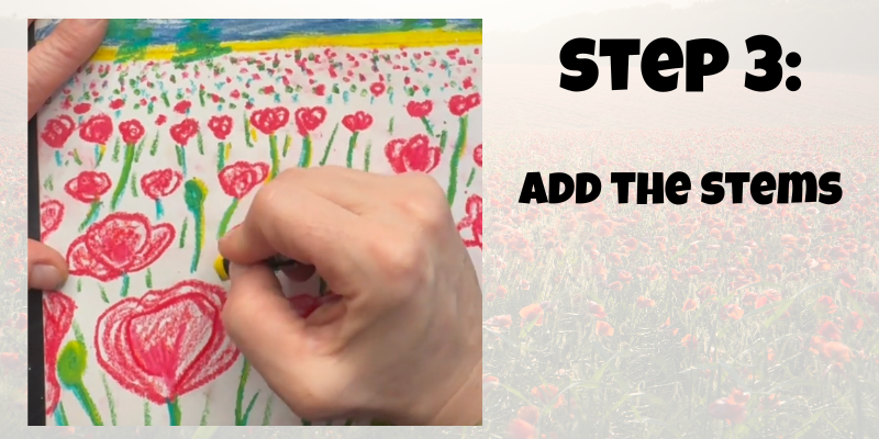 poppy art project stems